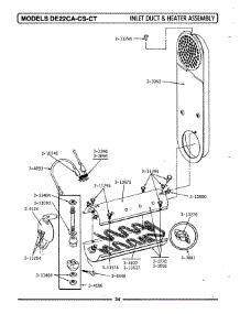 10 - Inlet Duct & Heater Assembly parts for Maytag Dryer DE22CS from AppliancePartsPros.com