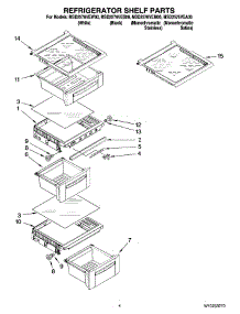 03 - Refrigerator Shelf Parts parts for Maytag Refrigerator MSD2576VEW00 from AppliancePartsPros.com