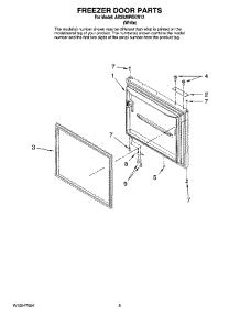 05 - Freezer Door Parts parts for Maytag Refrigerator AB2526PEKW12 from AppliancePartsPros.com