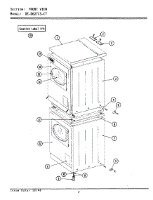 08 - Front View parts for Maytag Dryer GDG27CT from AppliancePartsPros.com