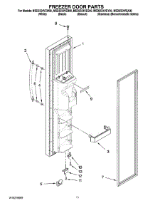 07 - Freezer Door Parts parts for Maytag Refrigerator MSD2554VEA00 from AppliancePartsPros.com