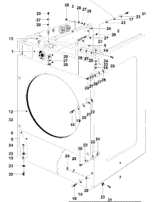 02 - Cabinet parts for Maytag Washer MFR25PDAVS from AppliancePartsPros.com