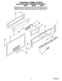 02 - Control Panel Parts parts for Maytag Range AGR5725RDB15 from AppliancePartsPros.com