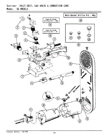 11 - Inlet Duct, Gas Valve & Combustion Cone parts for Maytag Dryer LDG27CT from AppliancePartsPros.com