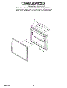 05 - Freezer Door Parts parts for Maytag Refrigerator ABR2233FES12 from AppliancePartsPros.com