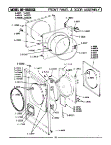 06 - Front Panel & Door Assembly parts for Maytag Dryer DE25CS from AppliancePartsPros.com
