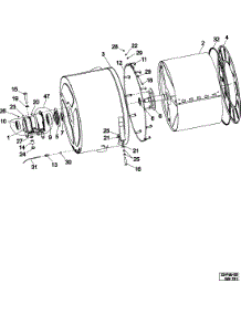 07 - Basket & Outer Shell Assembly parts for Maytag Washer MFR30PNCTS from AppliancePartsPros.com