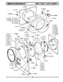 06 - Front Panel & Door Assembly parts for Maytag Dryer DE21CS from AppliancePartsPros.com