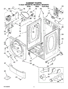 02 - Cabinet Parts parts for Maytag Dryer YMEDZ600TW0 from AppliancePartsPros.com