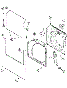 09 - Door, Shroud, & Front Panel parts for Maytag Washer MAH21PSDWW from AppliancePartsPros.com
