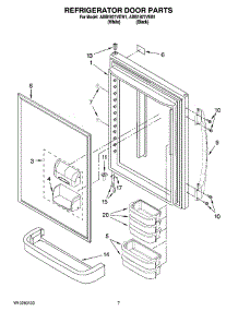 04 - Refrigerator Door Parts parts for Maytag Refrigerator ABB1927VEB1 from AppliancePartsPros.com