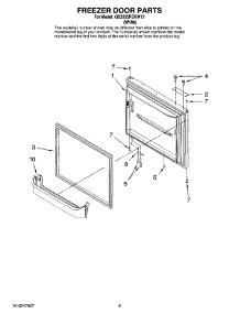 05 - Freezer Door Parts parts for Maytag Refrigerator GB2225PEKW12 from AppliancePartsPros.com