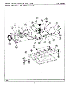 07 - Motor, Blower & Base Frame parts for Maytag Dryer MDE27MNAGW from AppliancePartsPros.com