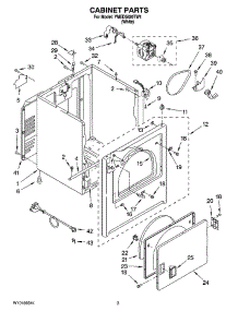 02 - Cabinet Parts parts for Maytag Dryer YMED5820TW1 from AppliancePartsPros.com