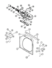 15 - Door Shroud & Door Latch Assembly (Wash) parts for Maytag Dryer MLE19PDDGW from AppliancePartsPros.com
