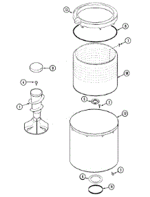 04 - Tub parts for Maytag Washer XAV13PRBWW from AppliancePartsPros.com
