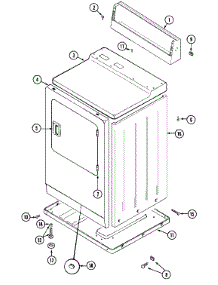 02 - Cabinet (Front) parts for Maytag Dryer MDE10MNADW from AppliancePartsPros.com