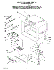 02 - Freezer Liner Parts parts for Maytag Refrigerator G32026PELB12 from AppliancePartsPros.com