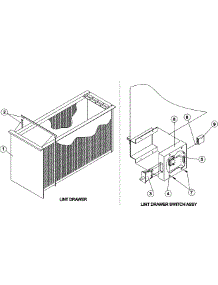 07 - Lint Drawer / Switch parts for Maytag Dryer MDG50PNHWQ from AppliancePartsPros.com