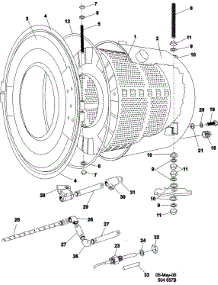 09 - Basket & Outer Shell Assembly parts for Maytag Washer MFR80PDCTS from AppliancePartsPros.com
