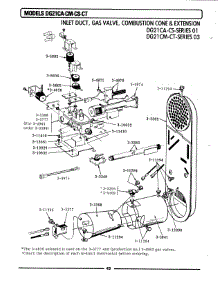 09 - Inlet Duct, Gas Valve & Combustion Cone parts for Maytag Dryer DG21CS from AppliancePartsPros.com