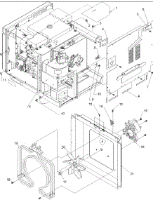 09 - Rear Access Panel & Heater Box Assembly parts for Menu Master Microwave CMM2000C / P1194108M from AppliancePartsPros.com