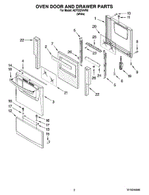 02 - Oven Door And Drawer Parts parts for Maytag Range AEP222VAW0 from AppliancePartsPros.com