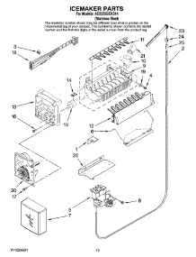 12 - Icemaker Parts parts for Maytag Refrigerator AC2225GEKS14 from AppliancePartsPros.com