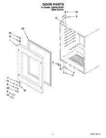03 - Door Parts parts for Maytag Wine Cooler JUB248LBCX00 from AppliancePartsPros.com