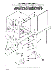 07 - Tub And Frame Parts parts for Maytag Dishwasher MDB7851AWW0 from AppliancePartsPros.com