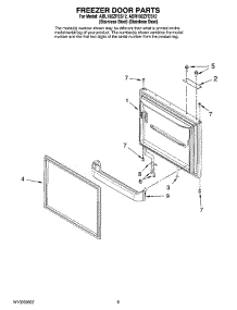 05 - Freezer Door Parts parts for Maytag Refrigerator ABL192ZFES12 from AppliancePartsPros.com