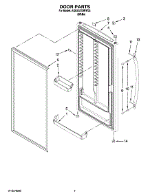 04 - Door Parts parts for Maytag Freezer AQU2027BRW03 from AppliancePartsPros.com