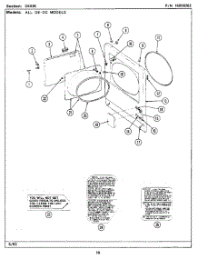 05 - Door parts for Maytag Dryer MDG26DAABG from AppliancePartsPros.com