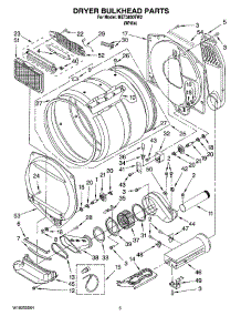 04 - Dryer Bulkhead Parts parts for Maytag Washer Dryer Combo MET3800TW2 from AppliancePartsPros.com
