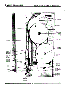 10 - Rear View-Shield Removed parts for Maytag Dryer DG33CM from AppliancePartsPros.com