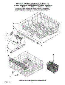 09 - Upper And Lower Rack Parts parts for Maytag Dishwasher MDBH980AWW0 from AppliancePartsPros.com