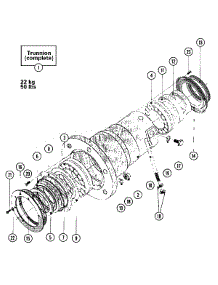 26 - Bearings & Trunnion Assembly (Series 11) parts for Maytag Washer MFR50MCAVS from AppliancePartsPros.com