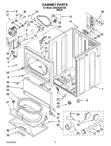 02 - Cabinet Parts parts for Maytag Dryer 3RAED3005TQ0 from AppliancePartsPros.com