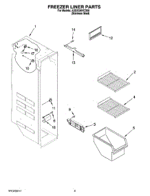 04 - Freezer Liner Parts parts for Maytag Refrigerator ASD2526VES00 from AppliancePartsPros.com