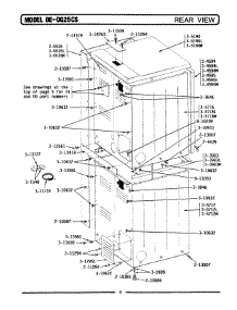02 - Rear View parts for Maytag Dryer DG25CS from AppliancePartsPros.com