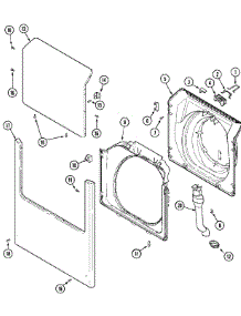 05 - Door & Front Panel parts for Maytag Washer MAH14PDBEW from AppliancePartsPros.com