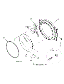 22 - Door Assembly parts for Maytag Dryer MLG32PDAWW from AppliancePartsPros.com
