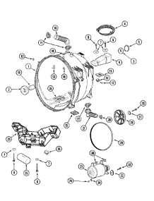 11 - Outer Tub & Motor (Washer) parts for Maytag Dryer MLE19PNAUW from AppliancePartsPros.com
