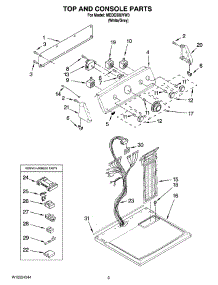 02 - Top And Console Parts parts for Maytag Dryer MEDC500VW0 from AppliancePartsPros.com