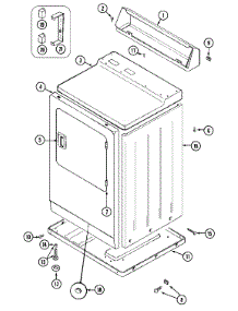 02 - Cabinet-Front parts for Maytag Dryer MDE12PSAGW from AppliancePartsPros.com