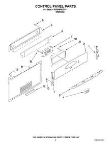 02 - Control Panel Parts parts for Maytag Range MGRH865QDS0 from AppliancePartsPros.com