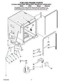 07 - Tub And Frame Parts parts for Maytag Dishwasher MDB7601AWQ41 from AppliancePartsPros.com