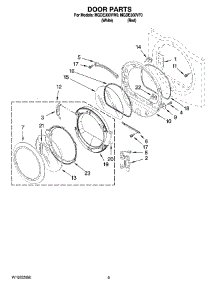 05 - Door Parts, Optional Parts (Not Included) parts for Maytag Dryer MGDE300VW0 from AppliancePartsPros.com