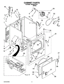 02 - Cabinet Parts parts for Maytag Dryer MGD5870TW1 from AppliancePartsPros.com