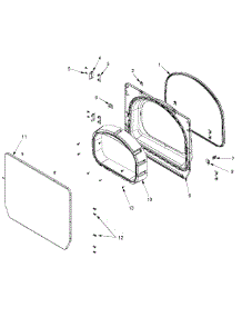 05 - Door parts for Maytag Dryer MLG23PRFXW from AppliancePartsPros.com